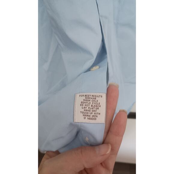 PETER MILLAR Mens XL sky Blue Pima Cotton Beach Seaside wear button down - Picture 7 of 11